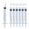 3mL Luer Lock Syringe (No Needle) - Sterile, Individually Wrapped - Pack of 50, Accurate Liquid Measurement, Leak-Proof Design