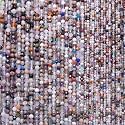 3mm 120pcs Natural Mixed Stone Beads, Songxi Small Faceted Round Loose Gemstone for Jewelry Making, DIY Art and Craft, Bracelet Necklace (1 Strand)