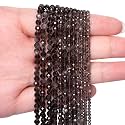 3mm 120pcs Natural Silver Obsidian Stone Beads, Songxi Small Faceted Round Loose Gemstone Beads for Jewelry Making, DIY Art and Craft, Bracelet Beads for Necklace (1 Strand)