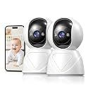 3MP Indoor Security Camera for Baby Monitor,5G/2.4G, 2Pack
