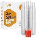 3oz Disposable Plastic Cups 500 Pack,Small Mouthwash Cups, Bulk Sample Tumblers for Home, School, Office, Parties, or Commercial Use