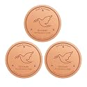 3Pack Bird Bath Copper Disc, 0.6mm Reinforced 99.99% Pure Copper Cleaning Disk for Physical Safe Clean Water All-Season, Universal Fit for Outdoor Birdbaths, Bowl, Bird Bath Solar(3 Pack)