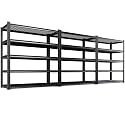 3Pack Garage Shelving 5-Tier Heavy-Duty Steel Storage Shelving Unit Adjustable Boltless Rack, 2500 lbs Capacity – Durable Organizer for Garage, Kitchen, Basement &amp; Workshop 71”x46”x17.7” Black