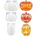 3Pack Mini Pumpkin Resin Molds, Pumpkins Silicone Mold for Resin, Soap, Candle