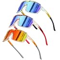 3Pack Polarized Kids Sunglasses UV400 for Youth Softball Running Cycling