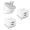 90 Degree USB Wall Charger Plug Flat Side Right Angle Dual Port USB Adapter