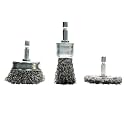 TMAX 3pc Carbon Steel Wire Brush, Flat+Cup+Pen, Bristle Wheel for Dremel &amp;
