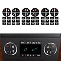 3PCS AC Dash Button Repair Kit, AC &amp; Radio Button Repair Sticker, Decal Replacement for Fixing Ruined Faded A/C Controls, Car Interior Accessories Fit for Most Vehicles