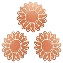 3Pcs Bird Bath Copper Purification Disk 99.99% Pure Copper Water Cleaning Discs 0.6mm Physical Clean Water for All-Season Universal Natural Fit for Outdoor Birdbath, Bowls, Garden Fountain (Sunflower)