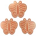 3Pcs Bird Bath Copper Purification Disk 99.99% Pure Copper Water Cleaning Discs 0.6mm Physical Clean Water for All-Season Universal Natural Fit for Outdoor Birdbaths, Bowls, Garden Fountain(Butterfly)
