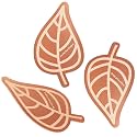 3Pcs Bird Bath Copper Purification Disk 99.99% Pure Copper Water Cleaning Discs 0.6mm Physical Clean Water for All-Season Universal Natural Fit for Outdoor Birdbaths, Bowls, Garden Fountain（Leaf）