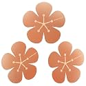 3Pcs Bird Bath Copper Purification Disk 99.99% Pure Copper Water Cleaning Discs 0.6mm Physical Clean Water for All-Season Universal Natural Fit for Outdoor Birdbaths, Bowls, Garden Fountain(Flower)