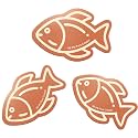 3Pcs Bird Bath Copper Purification Disk 99.99% Pure Copper Water Cleaning Discs 0.6mm Physical Clean Water for All-Season Universal Natural Fit for Outdoor Birdbaths, Bowls, Garden Fountain (Fish)