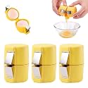 3Pcs Egg Shell Opener, Egg Cracker Tool With Egg Separator (Yellow)