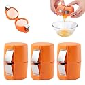 3Pcs Egg Shell Opener, Egg Cracker Tool With Egg Separator (Orange)