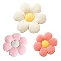 CANGHI 3 PCS Flower Pillow, Daisy Pillows, Cute Multi Pink White