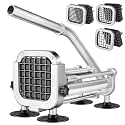 3Pcs French Fry Cutter, Ruooson Professional Potato Cutter Slicer with 1/2 In & 3/8 In & 1/4 In Stainless Steel Blades, Great for Whole Potatoes Carrots Cucumbers.