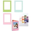 3PCS Fridge Magnet Photo Frame, Mini Photo Frame Set, Fridge Magnet for Home Decoration, Small Magnetic Photo Frame in Pink Green Blue (9x6.5 cm)