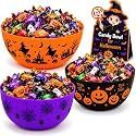 3pcs Halloween Candy Bowl Halloween Candy Dish For Decorations Party Pumpkin Ghost Spider Sweet Serving Dishes Snack Holder Decor For Porch 15oz Outdoor Serveware Set Kitchenware Basket Set