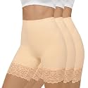 ZENUTA 3pcs Lace Slip Shorts for Under Dresses Women, Anti Chafing Shorts Women, Bloomers Boyshorts Panties Lace leggings