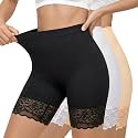 ZENUTA 3pcs Lace Slip Shorts for Under Dresses Women, Anti Chafing Shorts Women, Bloomers Boyshorts Panties Lace leggings