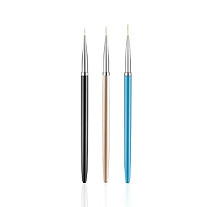 3pcs nail art liner brushes uv gel painting acrylic nail design nylon brush nail painting drawing pens 7911mm