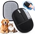 3Pcs Pet Hair Removal Glove for Dogs &amp; Cats, Newly Upgraded Reusable Electrostatic Pet Hair Glove, Magic Brush Pet Hair Remover Tool for Clothing, Couch, Carpet, Car Seats. (Black Gray, Pack of 3)