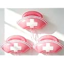 3Pcs Pink Nurse Cap Balloons/Nurse Party Decorations/Nurse Graduation Decorations/Nursing Graduation Party Supplies/Nursing School Graduation Party Decoration/Nurse Balloons