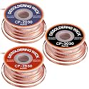 3 Pack Rosin Flux Solder Wick Braid for PCB & Electronics Repair