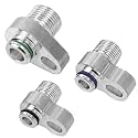 3pcs R134a Adapter Fittings Hose Tank and Car Refrigerant Quick Connect Automotive Custom AC Lines Compressor Drier Condenser Radiator Fitting for R134a Auto Air Conditioning Hose