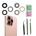 3pcs/Set Back Rear Camera Lens Glass Replacement for iPhone 16 Pro/16 Pro Max Camera Lens Replacement with pre-Installed Adhesive and Reparing Toolkits