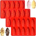 3Pcs Silicone Madeleine Pan for Baking, 10-Cavity Madeleine Mold for Madeleine, Non-stick Madeleine Bakeware for Cookies(Regular(10-Cavity) 3Pcs)