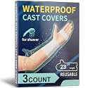 3PK 100% Waterproof Cast Cover for Shower Arm, Water Proof Sleeve to Cover Arms After Surgery/Wound/Fracture/Bandage, Stay Active After Surgery or Injury, Fits Wrist/Elbow/Finger