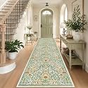 3x12 Floral Runner Rug for Hallway Washable Kitchen Runner Rug