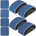3x18 Inch Sanding Belts 20 Pcs (4 Grit, 5 Each of 40, 60, 80, 120 Grits) Heavy Duty Belt Sander Zirconia Belt Sander Paper for Wood, Metal, Stainless Steel, Automotive, and Furniture