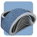 3x21 Inch Sanding Belts 10 Pcs 60 Grits Heavy Duty Belt Sander Zirconia Belt Sander Paper for Wood, Metal, Stainless Steel, Automotive, and Furniture