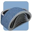 3x21 Inch Sanding Belts 10 Pcs 80 Grits Heavy Duty Belt Sander Zirconia Belt Sander Paper for Wood, Metal, Stainless Steel, Automotive, and Furniture