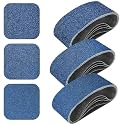 3x21 Inch Sanding Belts 15 Pcs (3 Grit, 5 Each of 80, 120, 150 Grits) Heavy Duty Belt Sander Zirconia Belt Sander Paper for Wood, Metal, Stainless Steel, Automotive, and Furniture