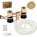 3X25 Vintage Opera Glasses Binoculars Adjustable Handle for Women