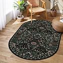 3x5 Oval Area Rug Washable Non-Slip Boho Indoor Entrance Carpet