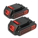 4.0Ah 20V Lithium Battery for Black and Decker Power Tools - 2 Pack