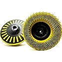 Bristle Disc 4-1/2" x 5/8"-11, 80 Grit, Yellow, 1 Pack