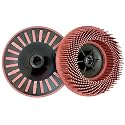 Bristle Disc 4-1/2" x 5/8"-11, 220 Grit, Red, 1 Pack