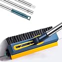 4 in 1 Bathroom Cleaning Brush with Wiper Tile Cleaner Brush with Long handle180° Rotate Toilet Floor Scrub Multi-Purpose Home Cleaning Kitchen Accessories - Multicolor, Pack of 1