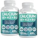 4-in-1 Calcium Supplements for Women and Men - Calcium with Vitamin D3 K2 5000 IU Supplement, 601mg per Serving for Heart, Bones & Body Defenses - Gluten-Free, Vegan-Friendly (240 ct)