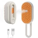 4 in 1 Cat Steam Brush for Shedding, Rechargeable Cat Brush with Steam, Anti-Static Pet Steam Brushes, Massage, Cleaning, Shedding &amp; Combing All In One! Cream