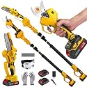 4-in-1 Cordless Pruner Kit, 2.5" Cut & 15 ft Pole Chainsaw