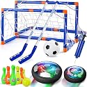 Hover Soccer Ball Light-Up 4‑in‑1 Kids Hockey Set, Birthday Gift for 3-12