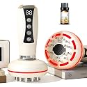 4-in-1 Lymphatic Drainage Massager for Cellulite & Stretch Marks, Body Sculpting Machine with Red Light, Heat, Vibration for Legs, Arms, Belly, Includes Moxa Pads