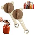 4 in 1 Multi-Purpose Jar Opener for Weak Hands, 2026 New Adjustable Three Claw Bottle Opener with Non Slip Teeth,Multi-Size Lid Opener for Kitchen Jars and Bottles (2PCS)